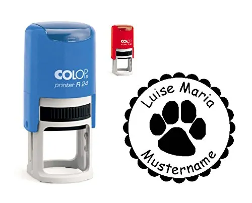 Stempel Kinderstempel TATZE - mit Motiv und persönlichem Namen - für Kinder