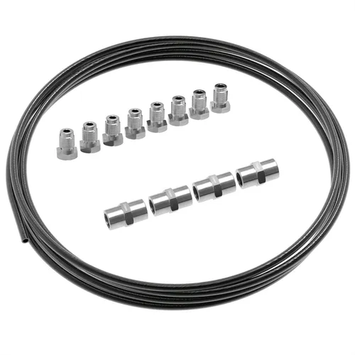 3m Bremsleitung Bremsrohr Stahl 4,75 mm + 8 Verschraubungen + 4 Verbinder