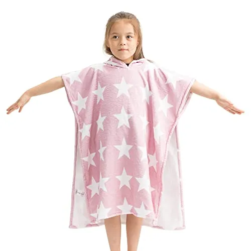 HOMELEVEL Kinder und Baby Badeponcho - Poncho Handtuch für Strand Schwimmbad - Surfponcho mit Kapuze - Bademantel für Babys Jungen und Mädchen