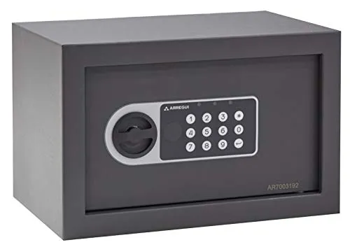 ARREGUI Premier 16501-S1 Möbeltresor | Sicherer Möbelsafe mit Elektronikschloss - Möbelsafe aus verstärktem Stahl mit programmierbarem elektronischen Zahlenschloss und Notschlüssel. Kompakt mit 9 L Volumen, ideal für den Schutz Ihrer Wertsachen.