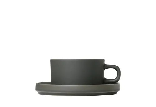 blomus 63910 PILAR Teetassen aus Steingut in Grau in grün von Blomus