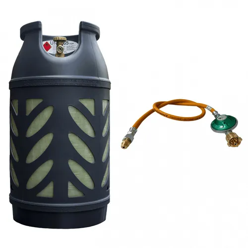 Produktbild Premium Kunststoff Propan-Gasflasche 10 kg Umrüstset für Gasgrills und Koche