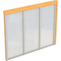 Skan Holz Seitenwand mit Polycarbonatplatten 255 x 200 cm - Zubehör für Terrassenüberdachungen, gefertigt aus wetterfester Douglasie, bietet Schutz vor Umwelteinflüssen und benötigt kaum Pflege.
