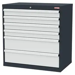 Produktbild STIER Schubladenschrank mit 6 Schubladen – 900 x 575 x 920 mm