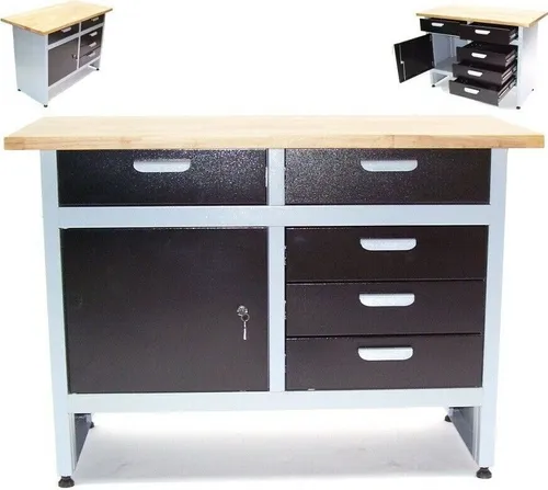 Produktbild Werkbank Werktisch mit 5 Schubladen und Staufach 06255