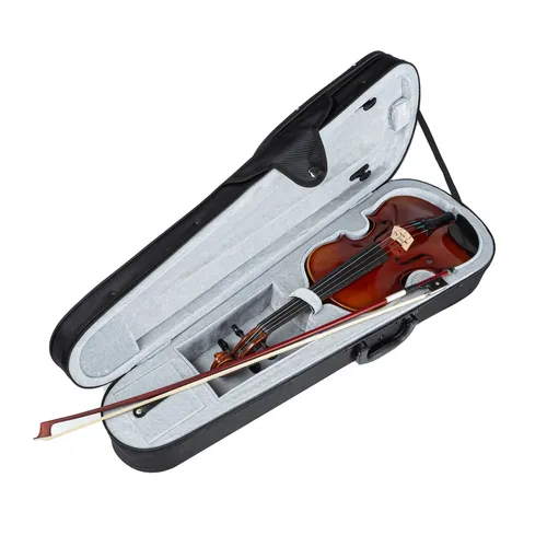 Gewa Ideale Violin Set 3/4 SC MB - Hochwertige Violine - Noten für Violine solo, vollmassive Violine aus europäischen Tonhölzern, handlackiert und mit hochwertiger Besaitung für besten Klang.