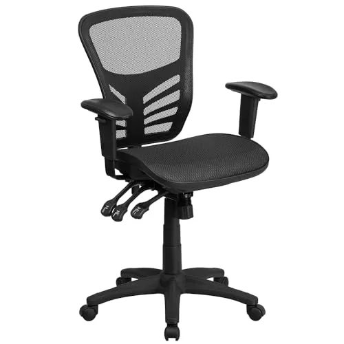 Flash Furniture Chefsessel mit verstellbaren Armlehnen
