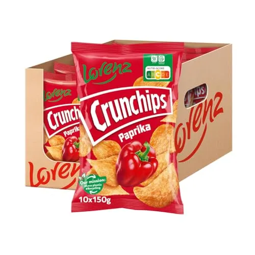 LORENZ | Crunchips Paprika | 10 x 150 g | glutenfrei