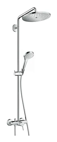 Hansgrohe Croma Select S Showerpipe 280 1jet mit Einhebelmischer - Chrom - Duschsysteme & -paneele, bietet eine komfortable Einhandbedienung für individuelle Duschvergnügen