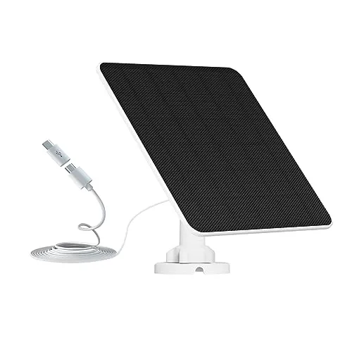 Solarpanel für Überwachungskamera Aussen Akku - 6W USB Solarmodul - Monokristalline Solarmodule, bietet kontinuierliche Solarenergie für Ihre Kamera, ideal für Außenanwendungen, IP65 wasserdicht und einfach zu installieren.