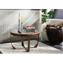 Retro Couchtisch im Industrialstil aus Altholz von Massivholzmöbel24