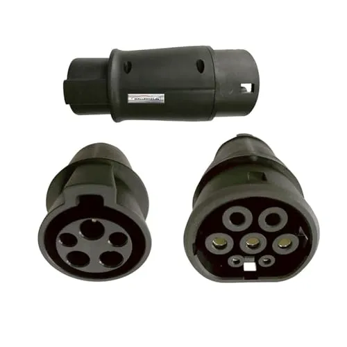 Wallbox 24 Adapter Kupplung Typ 1 Stecker zu Typ 2 Buchse 32A 1 Phasig für Ladegerät Wallbox