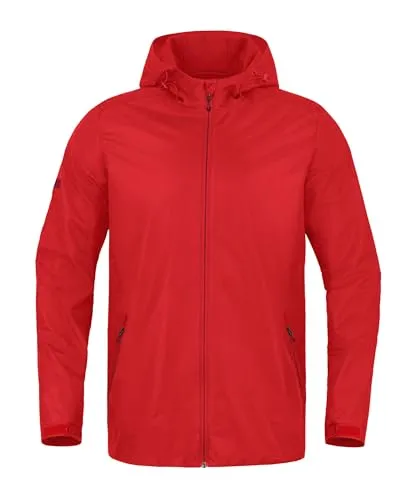 JAKO Herren All-weather Jacket - Rot, XL EU - Funktionsjacke mit wasserabweisendem Obermaterial, getapten Nähten und weichem Fleece-Kragen für optimalen Schutz bei jedem Wetter.