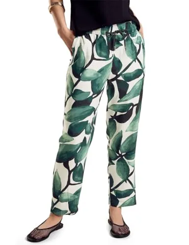 Street One Damen Hose mit floralem Print in grün von Street One