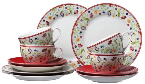 Ritzenhoff & Breker Kaffeeservice Doppio Shanti, 12-teilig in rot von Ritzenhoff & Breker