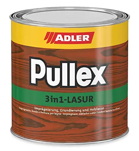 ADLER Pullex 3in1 Lasur Eiche 750 ml - Imprägnierlasur, Grundierung und Holzschutzlasur für Holz außen - Universelle Premium Holzlasur