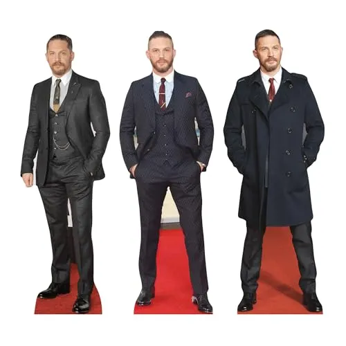 Star Cutouts CS1233 Tom Hardy Regal Top Cutout Pack of Three Cardboard Cutouts Height 31cm