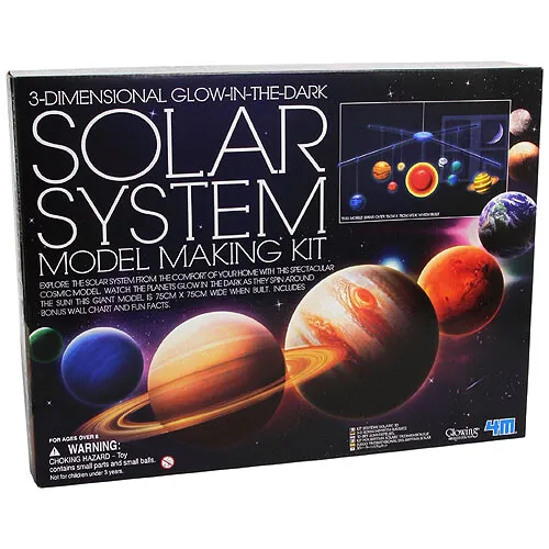 HCM Kinzel 4M Leucht-Sonnensystem Mobile Bastelset - Kreatives Wissenschaftsprojekt für Kinder, ideal für Klassenzimmer und Kinderzimmer, beeindruckende Größe 42 x 60 cm