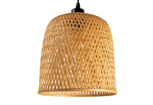 Riess-Ambiente Hängeleuchte ORGANIC LIVING 25cm - Elegante Pendellampe aus handgewebtem Bambus im Boho-Stil, ideal für Esszimmer oder Schlafzimmer. Höhenverstellbar und ohne Leuchtmittel, für individuellen Lichtgenuss.