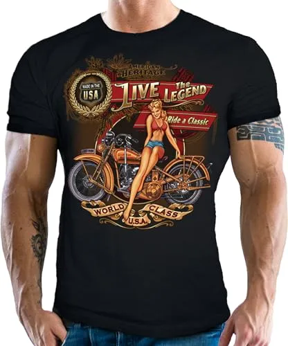 Herren T-Shirt für Motorradfahrer und Biker: Ride a Classic