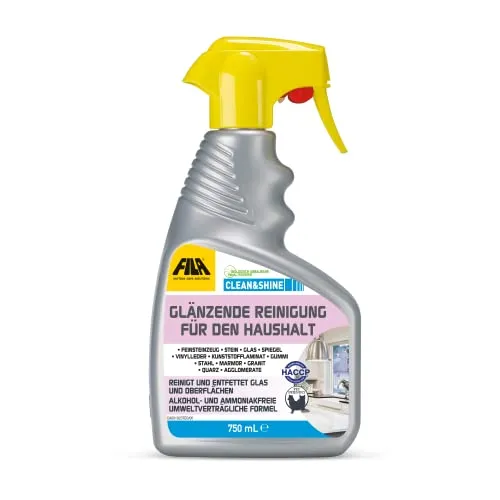 FILA Surface Care Solutions, CLEAN&SHINE, Universal-Schnellreiniger, der Ihre Oberflächen zu Hause zum Glänzen bringt, 750ml