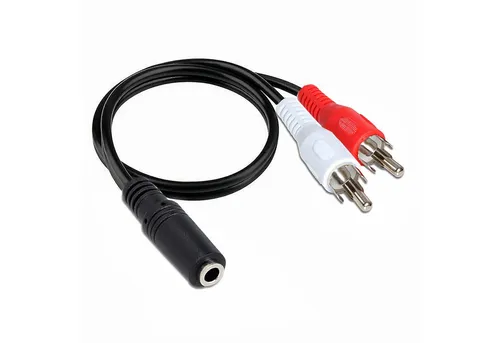 Bolwins B41 3,5mm Klinke auf 2 Cinch Kabel 30cm Audiokabel Adapter Audio-Kabel, 2 Cinch, 3,5-mm-Klinke (30 cm), Audioübertragung