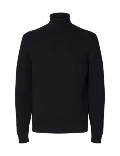 SELECTED HOMME SLHDANE Rollkragenpullover - Modischer Herren-Rollkragenpullover aus 100% Baumwolle, ideal für jeden Anlass. Der regular fit und die Rippbündchen sorgen für optimalen Tragekomfort und Stil.