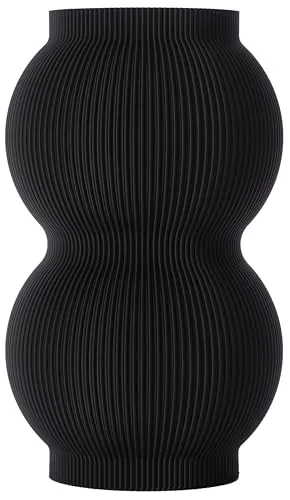 Dekovase Danna XL 38 cm in schwarz von 3D Vase