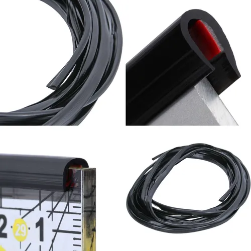 Zierleiste Acryl Klebeband Keder Leiste U Profil 5 m Schwarz Kantenschutz