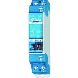 Eltako XS12-200-230V Stromstoßschalter mit 2 Schließern - Diverse E: Kompakter Reiheneinbaugerät mit Handbetätigung und Schaltstellungsanzeige, ideal für effiziente Steuerung mit nur 5-6 W Energiebedarf.