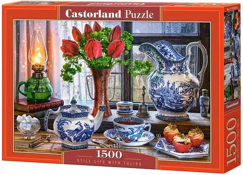 Puzzle 1500 elementów. Still Life with Tulips Castorland 5904438151820