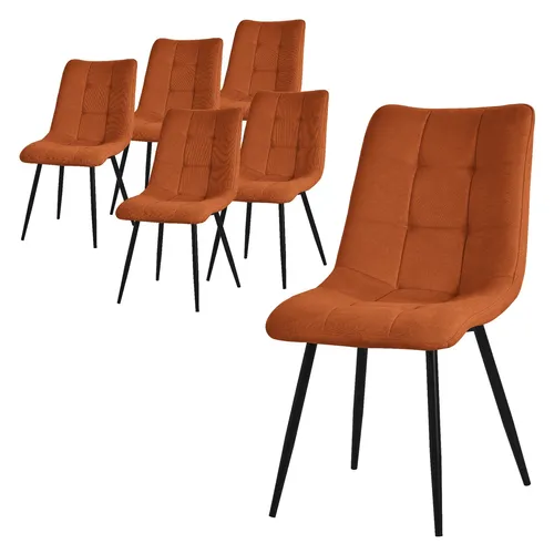 6er Set Esszimmerstühle Orange in orange von ML DESIGN modern liv