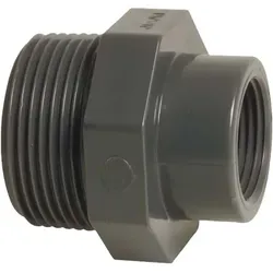 Reduzierstück, Pvc-u, 1 1/2 Zoll Ag X 3/4 Zoll Ig, 10 Bar, Grau - Profec