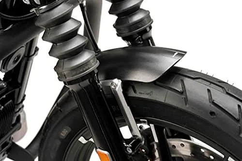 Produktbild Puig 9992N Vorderer Kotflügel aus gefrästem Aluminium mit minimalistischem CNC-Design und direkter Montage an den Originalbefestigungen, Schwarz