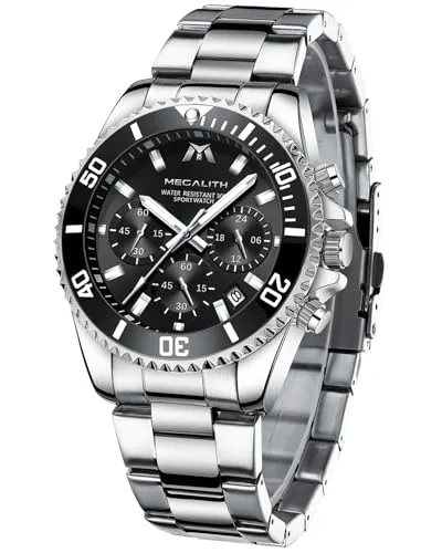 MEGALITH Herren Edelstahl Chronograph