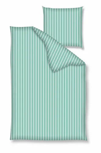 Traumschloss Bettwäsche Baumwolle, Renforcé, 2 teilig, gestreift in mint weiß grün