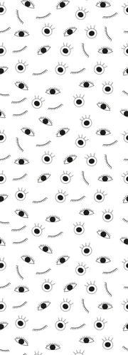 queence Vinyltapete Augen, 90x250cm, selbstklebend - Moderne Vinyltapete mit abstraktem Farbverlauf, ideal für Wände und Türen. Einfach anzubringen und vielseitig einsetzbar – für einen stylischen Akzent in jedem Raum.