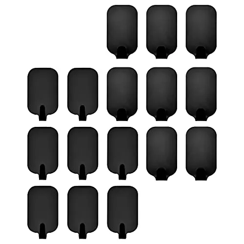 Skyzone Selbstklebende Haken, 16 Stück Edelstahl Stick On Hooks Wandhalterung für Küche Badezimmer Büroschrank, Tür, Aufbewahrungshaken für hängende Kleidung, Hut, Handtuch, Tasche, Schlüssel