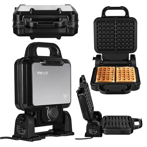 ZEEGMA GOFREE CHEF PRO Waffeleisen, 1200 Watt in schwarz von Zeegma