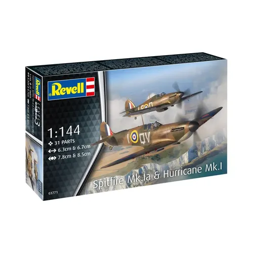 Starter Kit Spitfire Mk.Ia & Hurricane Mk.I, Revell Modellbausatz mit Basiszubeh