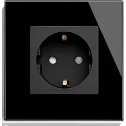 TUYA Smart ZigBee Steckdose + Rahmen RTX Glas schwarz