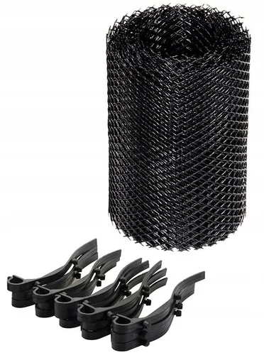 Silverline Sicherheitsnetz 16 mm schwarz – Dachrinnenschutz Netz