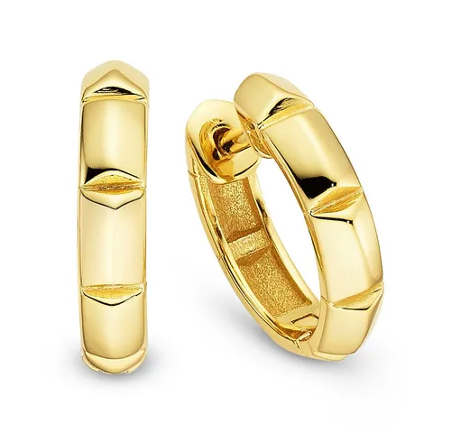 Bruno Banani Paar Creolen Schmuck Geschenk Klappcreole Silber gelbgoldfarben vergoldet