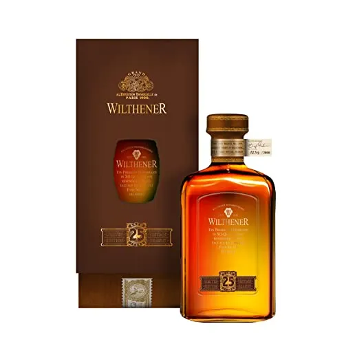 WILTHENER Jubiläumsedition I Premium Weinbrand in X.O.-Qualität - Weinbrand, 25 Jahre gelagert, limitierte Edition mit komplexen Aromen von Vanille, Schokolade und Trockenfrüchten in edler Geschenkverpackung.