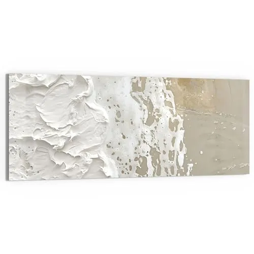 DEQORI Glasbild Echtglas | Motiv Abstrakte Leichtigkeit | horizontal einteilig 150x60 cm | schöne Dekoration | Wandbild für Wohnzimmer, Schlafzimmer, Flur & Küche | moderne Wanddeko