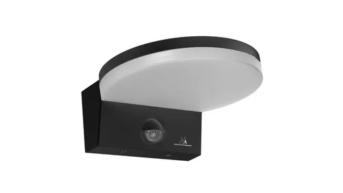 Lampa LED z czujnikiem ruchu Maclean, czujnik ruchu PIR, kolor czarny, 15W, IP65