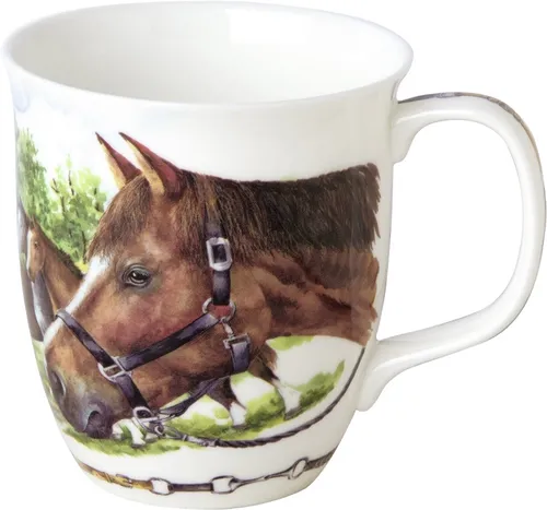 Becher Fine Bone China Pferde Pferd Nikas Family IHR Ideal Home Range