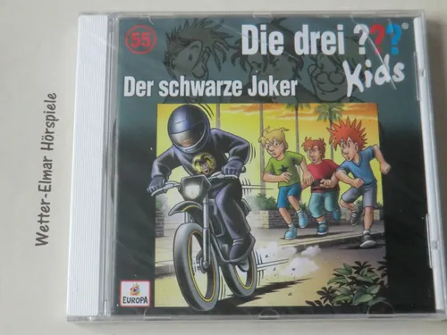 Die Drei ??? Fragezeichen Kids- Der schwarze Joker- CD- 55 - Neu & OVP - 2 Risse