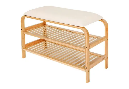 AD.CON Schuhbank aus Bambus mit Sitzkissen von AD.CON