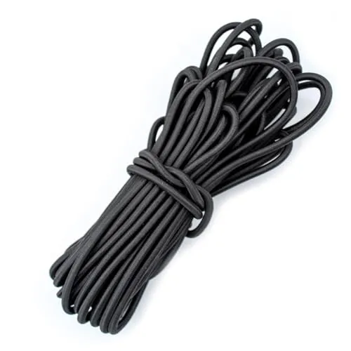 Gummikordel,Gummischnur 4mm x 10m,Gummiband Rund,Gummiseil Expanderseil für Planenseil Spanngummi Spannseil Wetterfest für Plane, Anhängerplane, Zelte,Camping,Netz